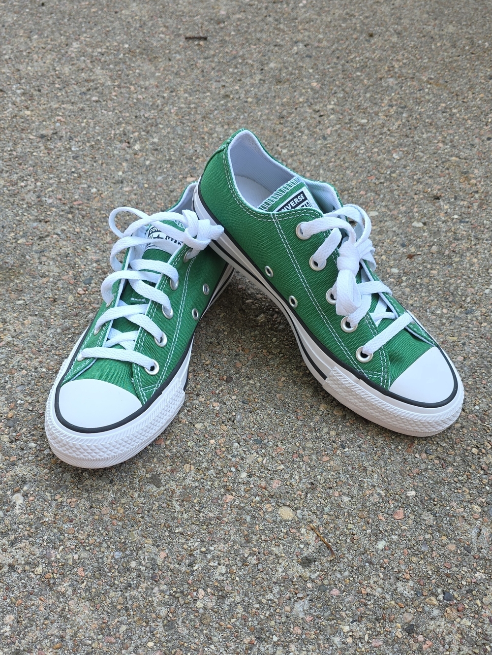 Converse Chuck Taylor All Star Green Canvas Low Top Sneakers Size 6